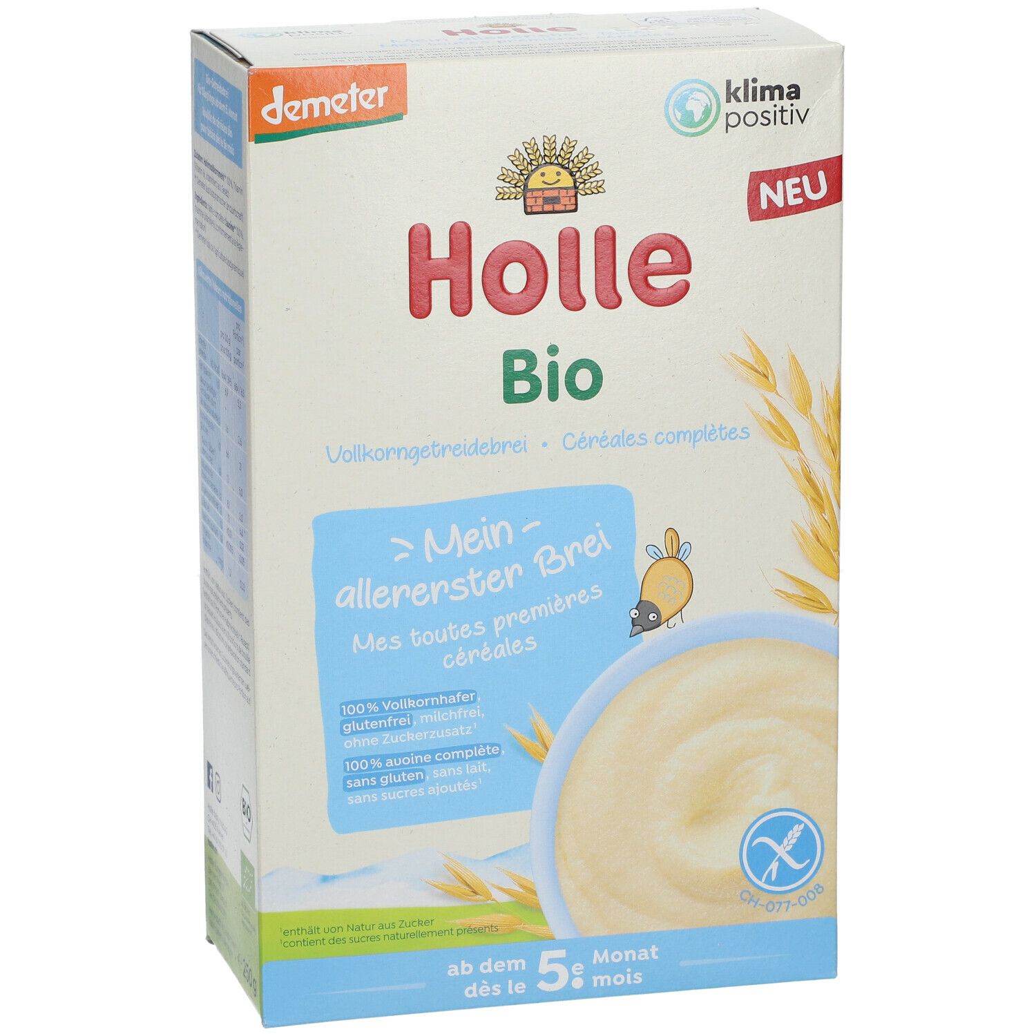 Holle Bio-Vollkorngetreidebrei – Mein allererster Brei, ab dem 5. Monat