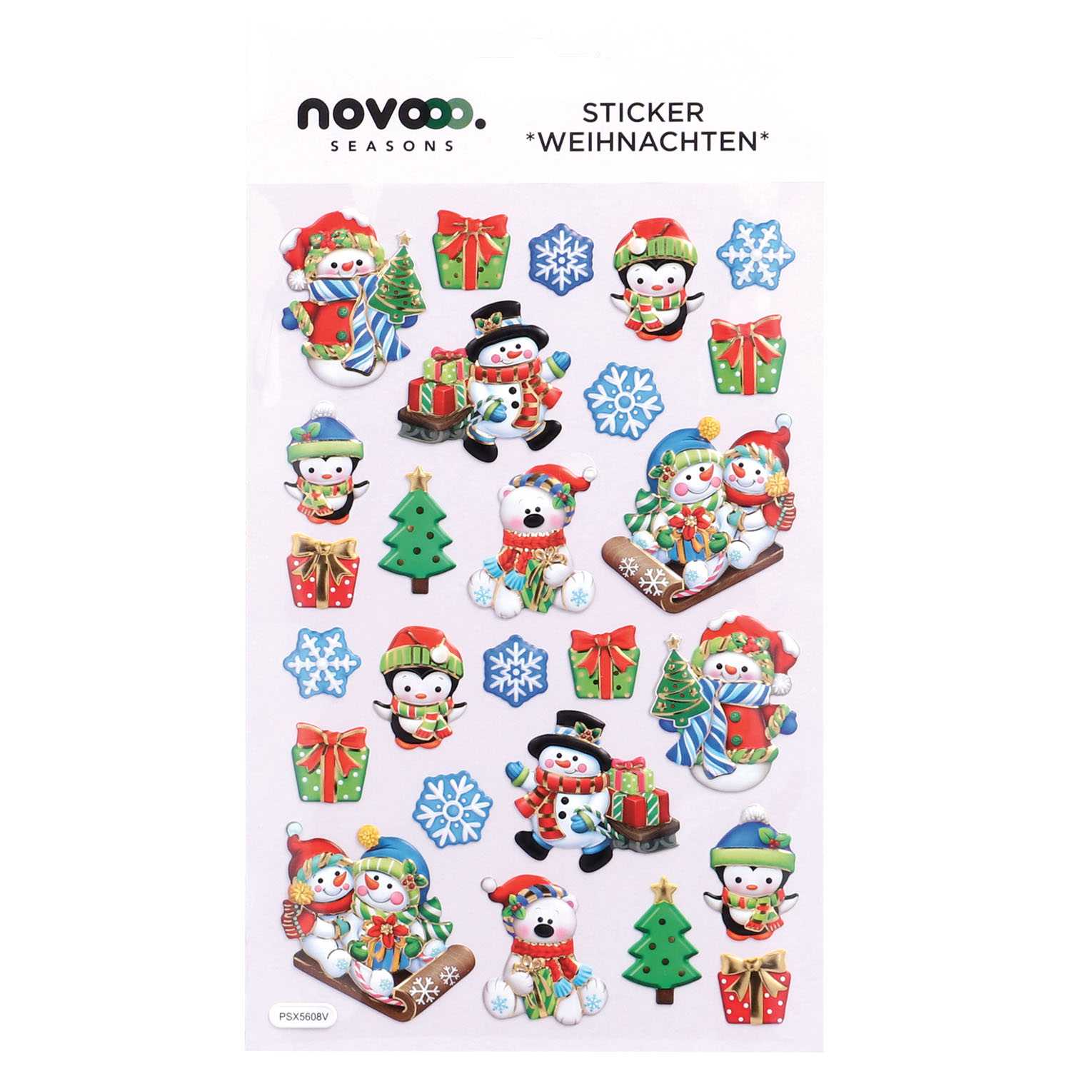 novooo Sticker Puffy/Pop-Up Weihn. 6f