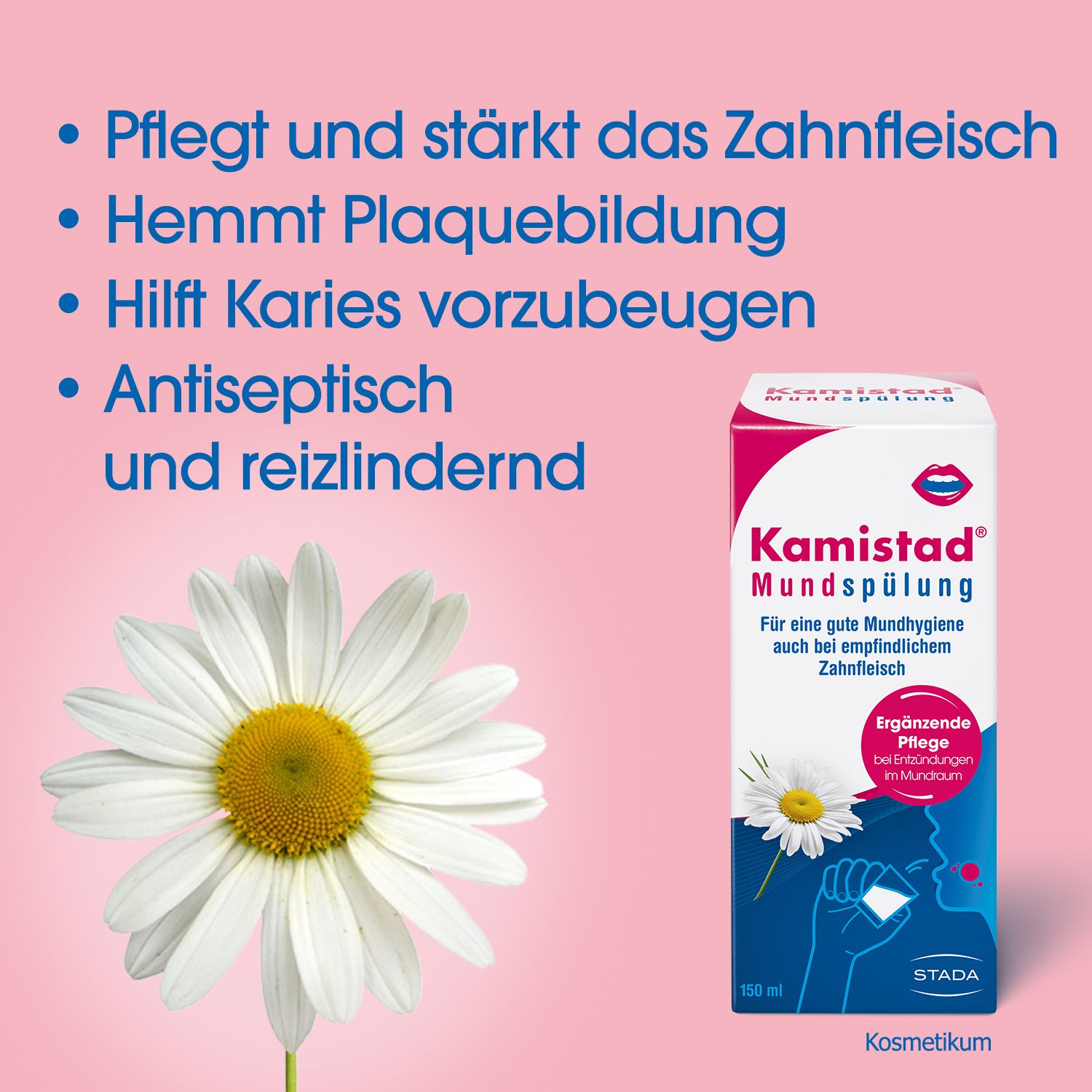 Kamistad® Mundspülung bei Zahnfleischentzündungen und Aphten