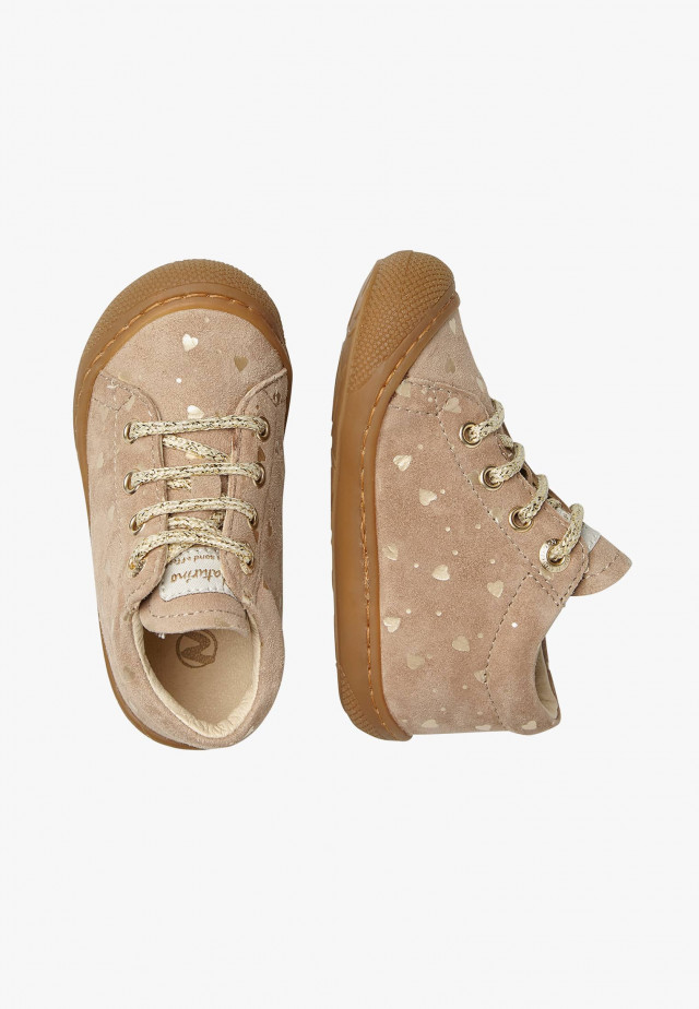 NATURINO COCOONLauflernschuhe aus Veloursleder, Taupe