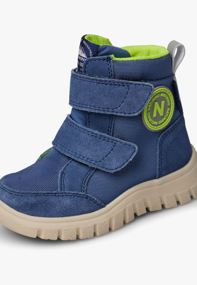 NATURINO GEMINAE 3 VL WP.Stiefel aus Veloursleder und technischem Gewebe, Blau