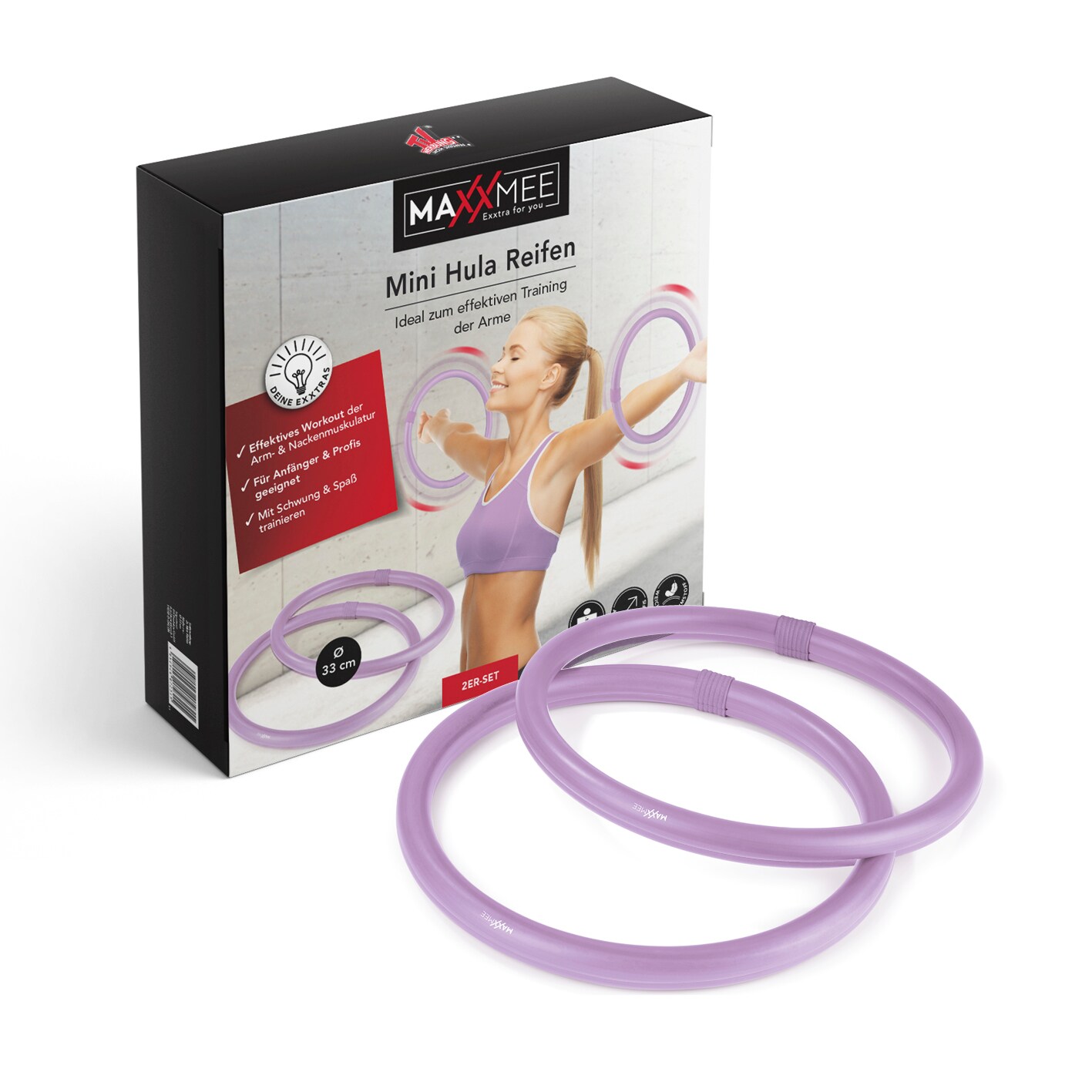 MAXXMEE Hula Hoop Reifen für die Arme 2er-Set