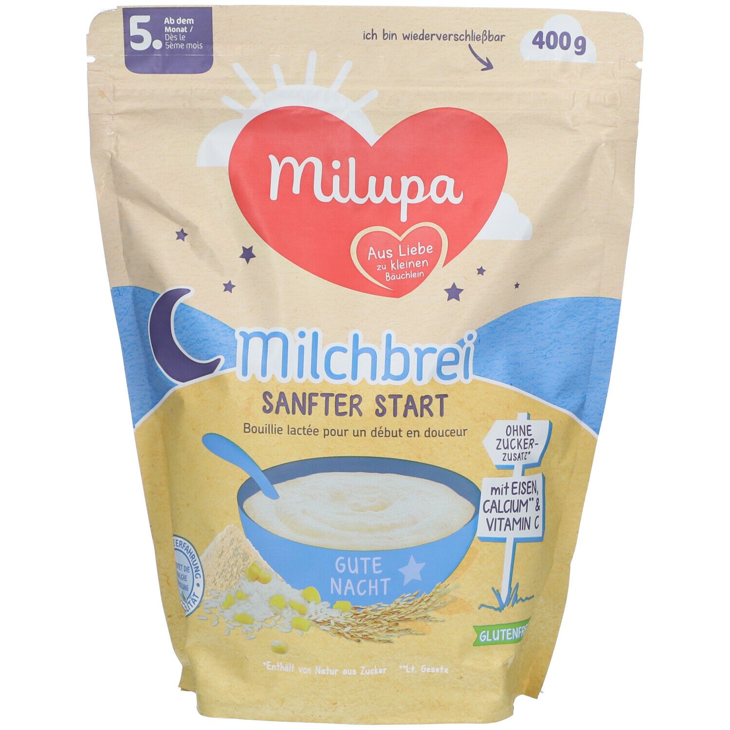Milupa Gute Nacht Milchbrei Sanfter Start ab dem 5 Monat