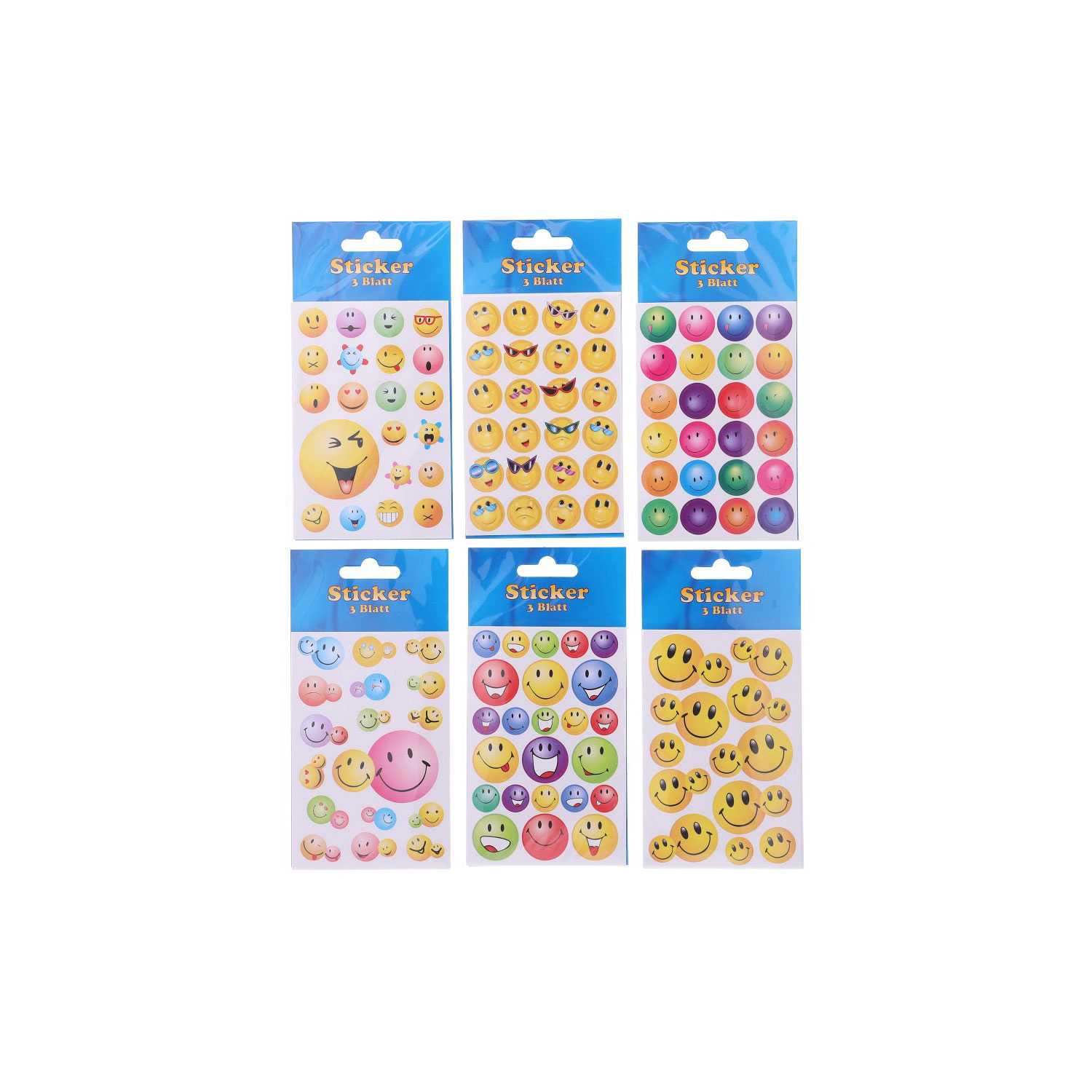 Herma Sticker Smiley 8,5 x 16 cm 3 Blatt 6fach