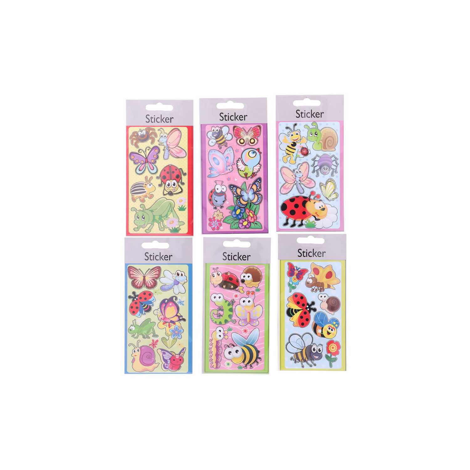 3D-Sticker Tiere beglimmert 6fach
