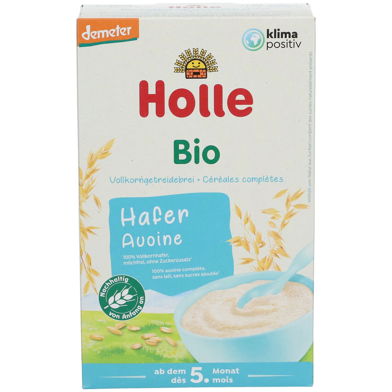 Holle Bio Vollkorngetreidebrei Hafer ab dem 4. Monat