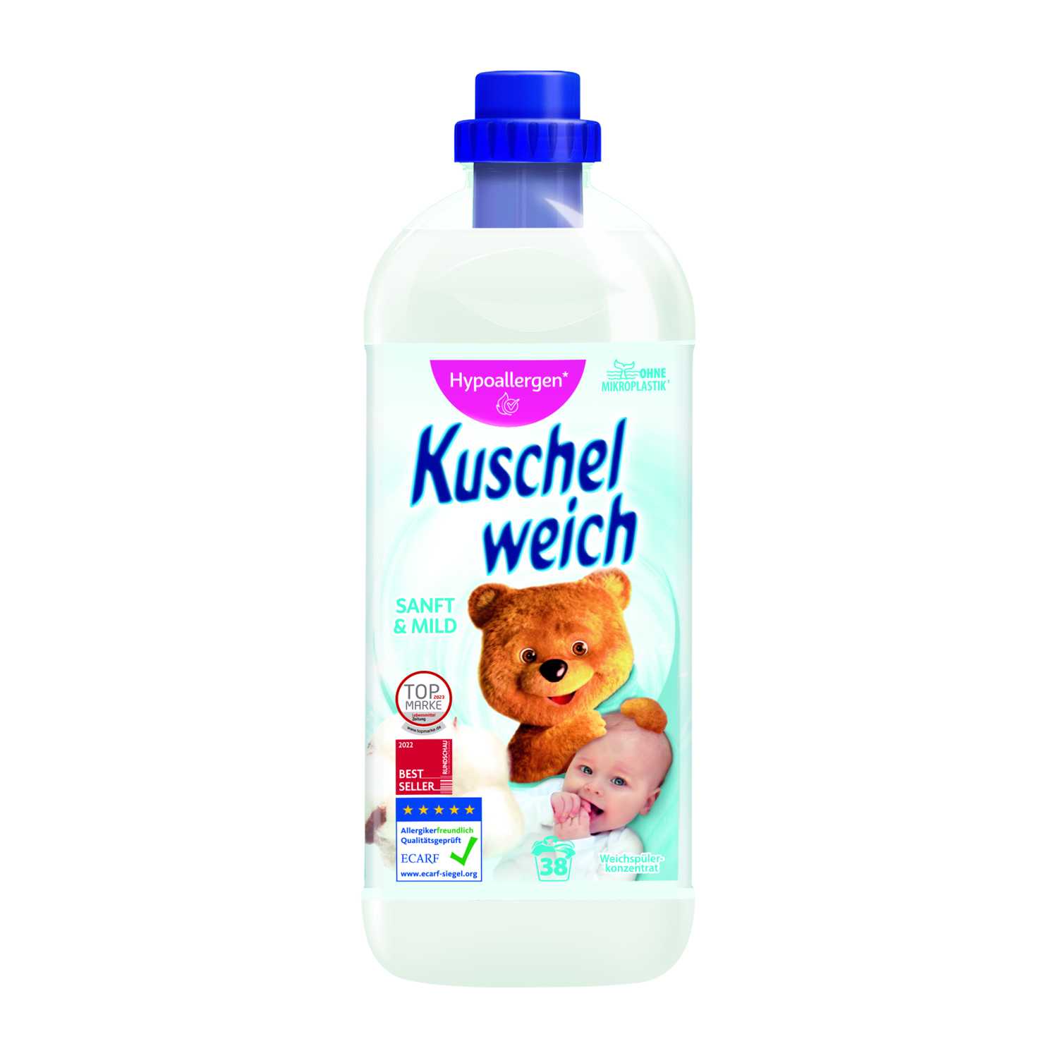 Kuschelweich Weichspüler Sanft & Mild 1l 38WL