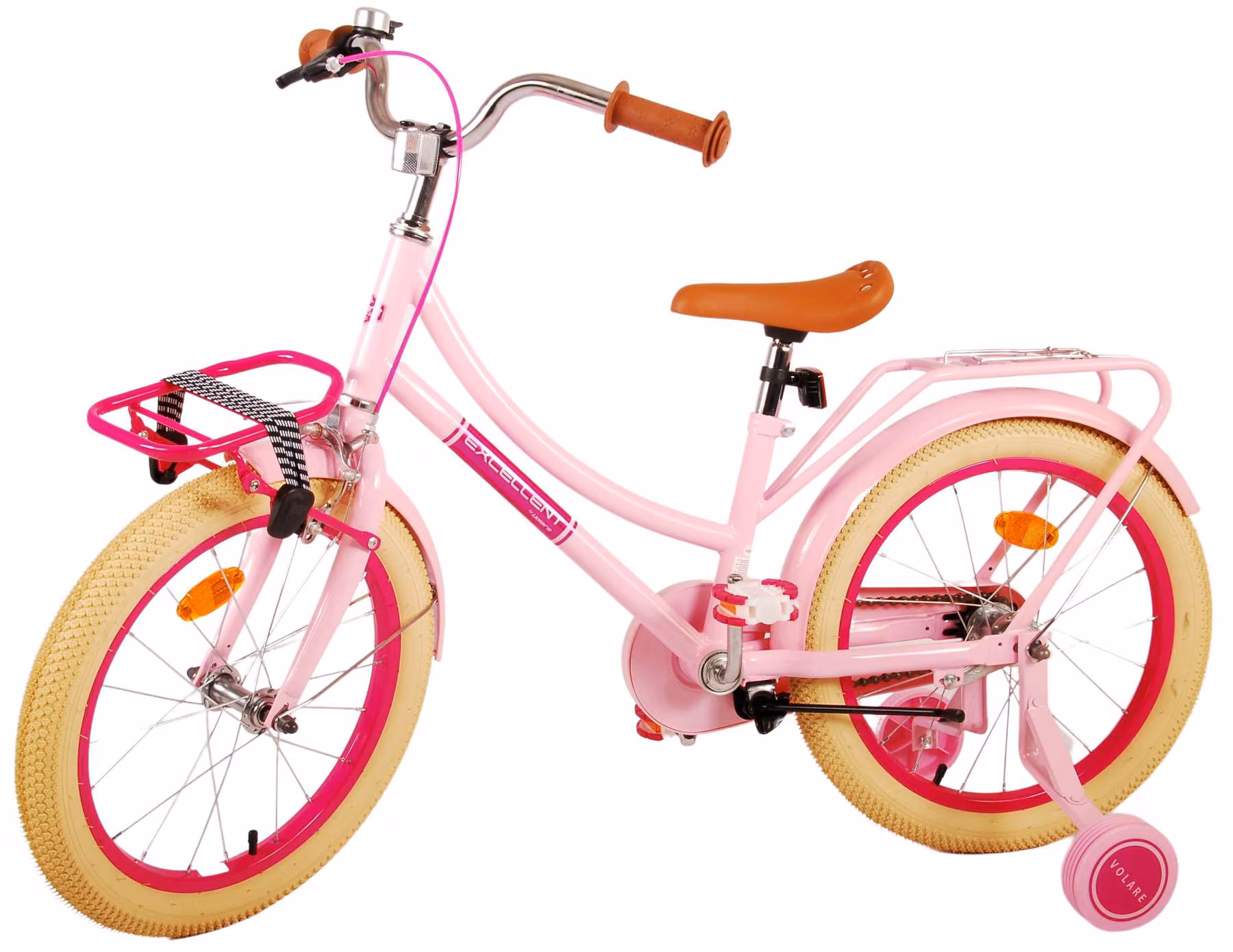 TPFSports Excellent Kinderfahrrad - Mädchen - 18 Zoll - Rücktritt + Handbremse - Schwarz