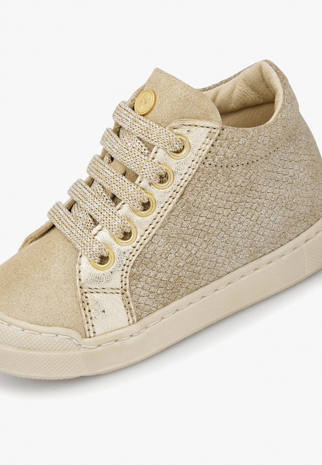 NATURINO DORD ZIPSneakers aus Leder und Veloursleder, Platin