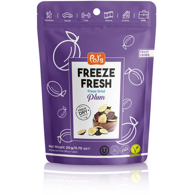 Gefriergetrocknete Pflaumen Fruchtchips, 20g von Pol's Freeze Fresh
