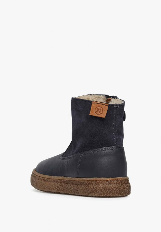 NATURINO ALPINAStiefeletten aus Nappa- und Veloursleder, Blau