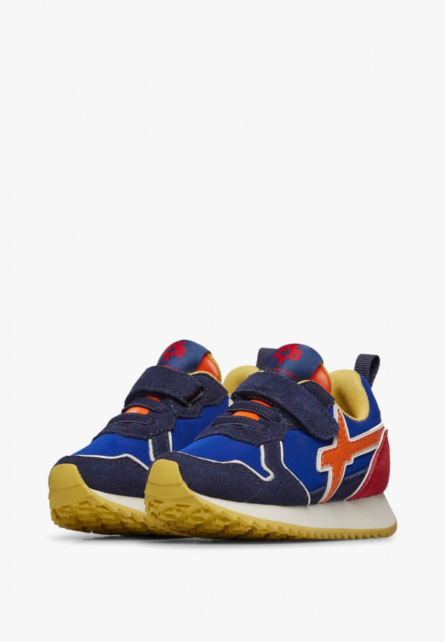 JET-BABY.Sneakers aus Veloursleder und technischem Gewebe, Schwarz