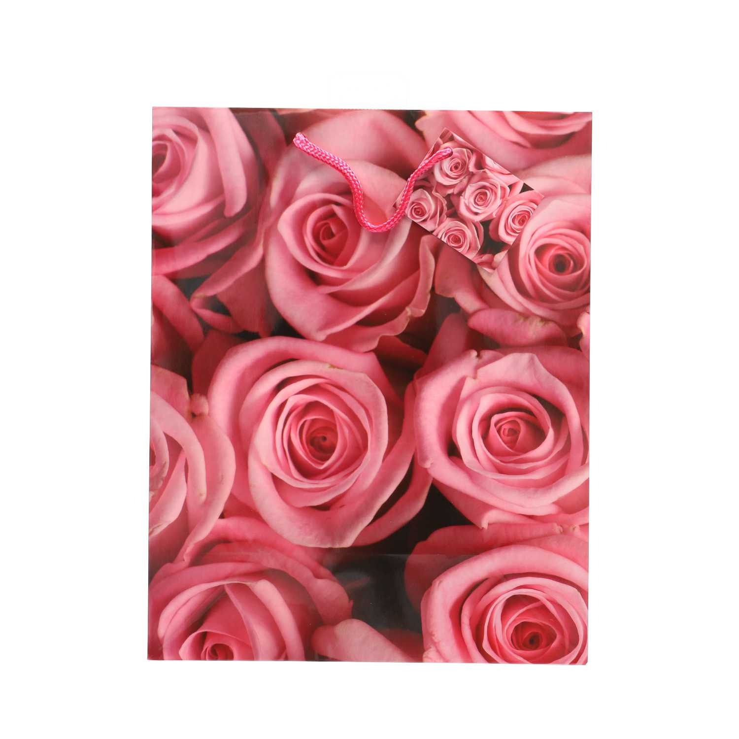 Geschenktüte Lack, groß Blumen, A4