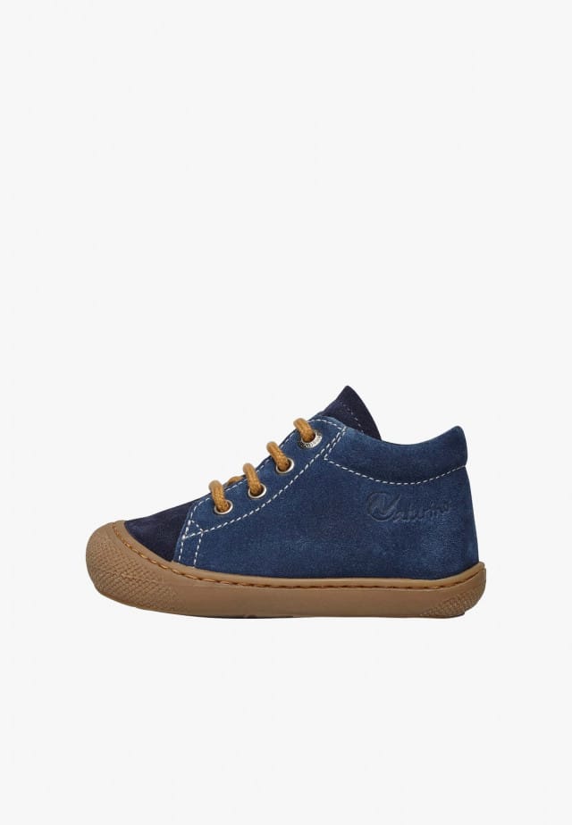 NATURINO COCOONLauflernschuhe aus Veloursleder, Marineblau-Dunkelblau