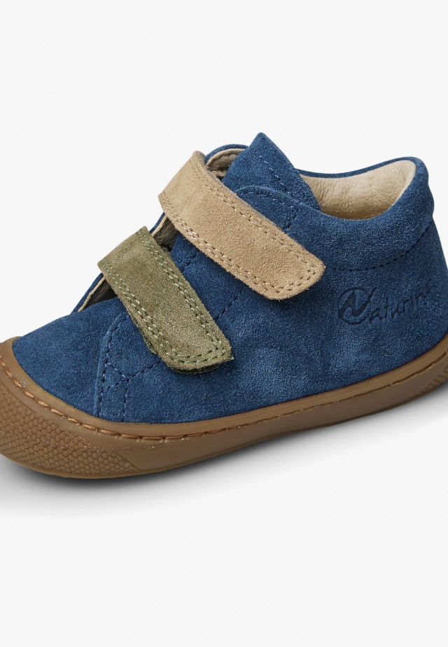 NATURINO CORKEL VLLauflernschuhe aus Veloursleder, Marineblau