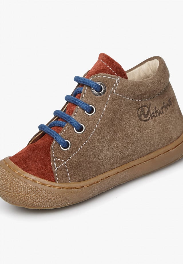 NATURINO COCOONLauflernschuhe aus Veloursleder, Hellbraun