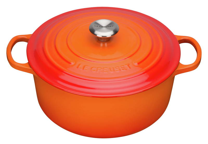 LE CREUSET Bräter Rund 24cm Ofenrot SIGNATURE