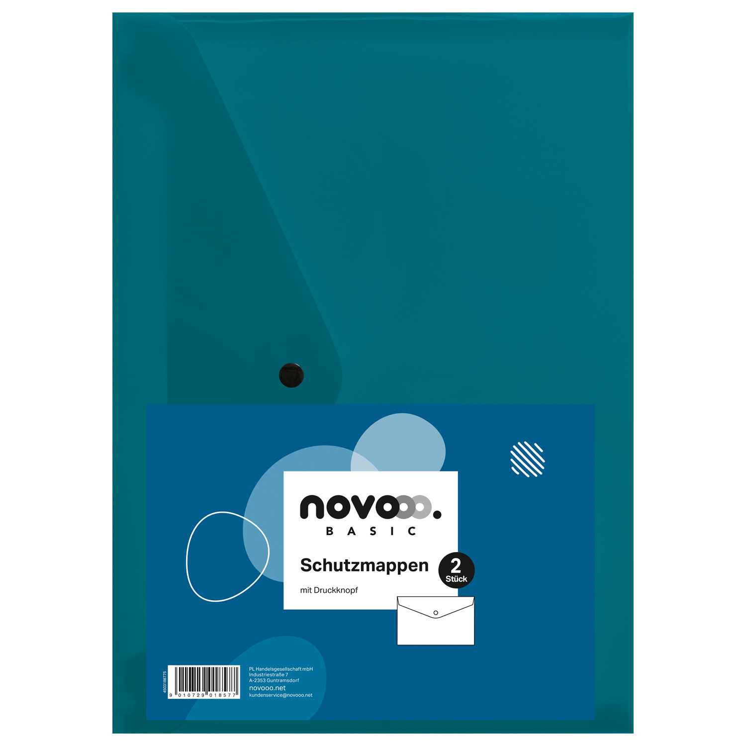 novooo Schutzmappe 2er, mit Druckknopf