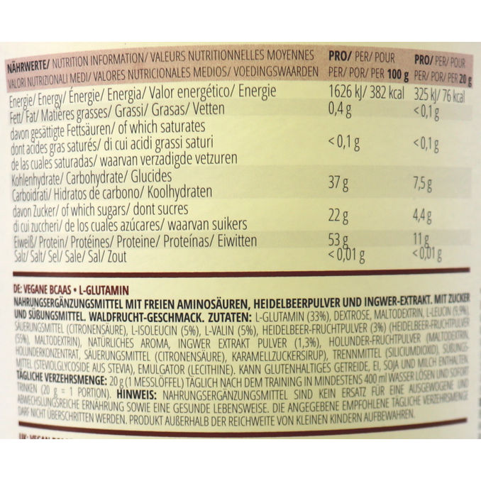 Foodspring Recovery Aminos Wildberries, 400g von Foodspring
