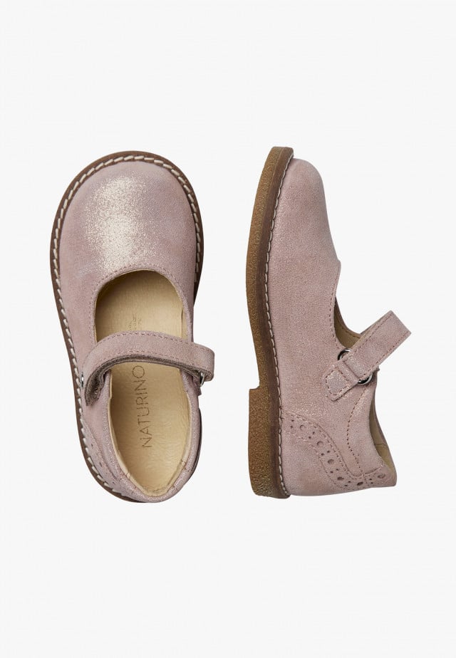 NATURINO FROCCBallerinas aus glitzerndem Veloursleder, Rosa