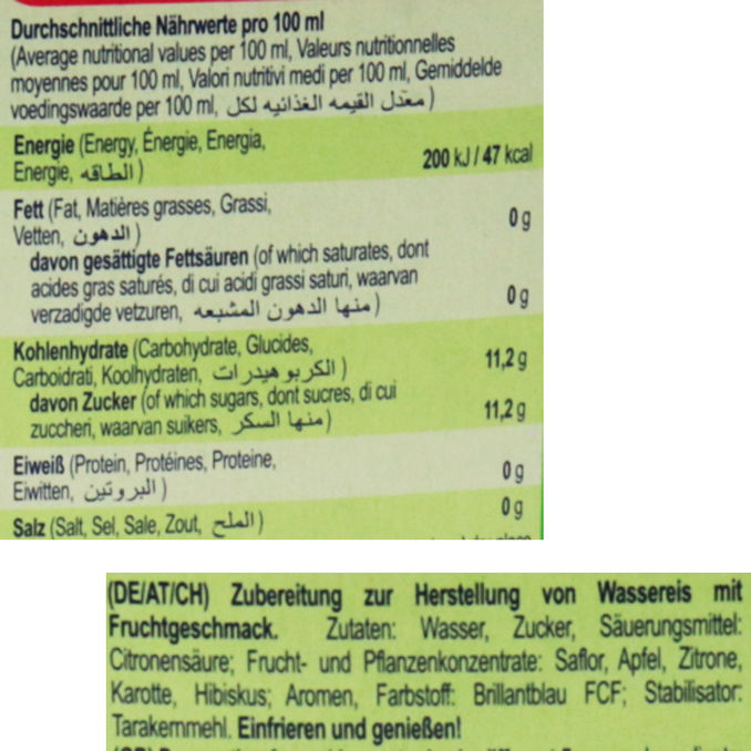 Hitschies Saure Drachenzungen Wassereis Bunt, 400ml von Hitschler