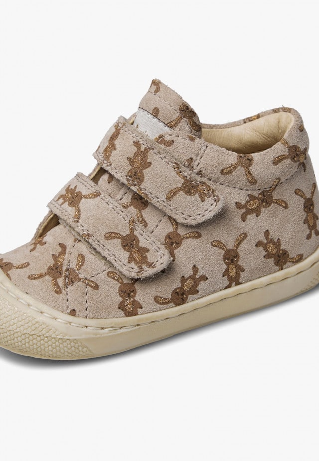 NATURINO COCOON VLLauflernschuhe aus Veloursleder, Beige-Platin