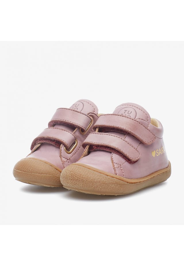 NATURINO TWINS BABY VLLauflernschuhe aus Leder, Altrosa