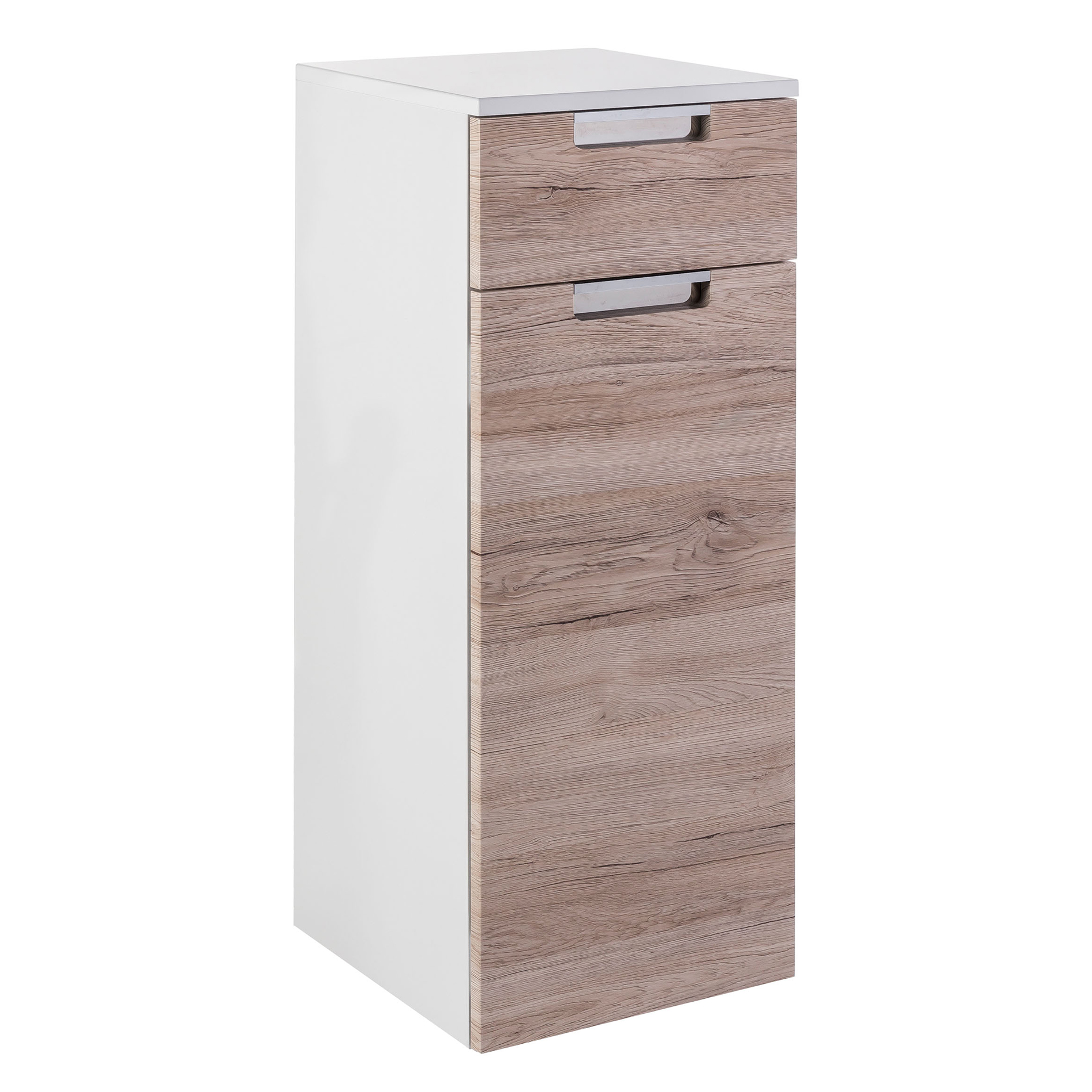Unterschrank - weiß-Sanremo Eiche - 33 cm