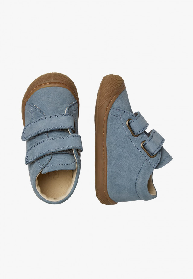 NATURINO COCOON VLLauflernschuhe aus Veloursleder, Azurblau