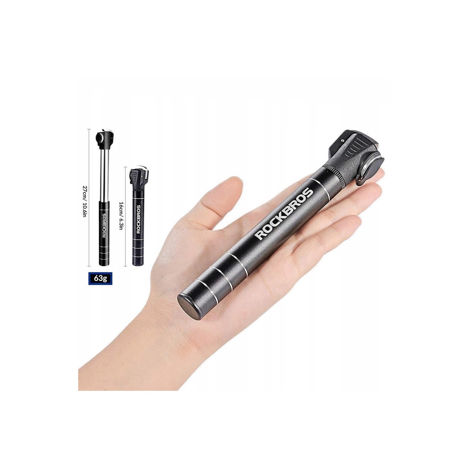Handliche Pumpe zur montage am Fahrrad - JG-1040B Fahrradpumpe