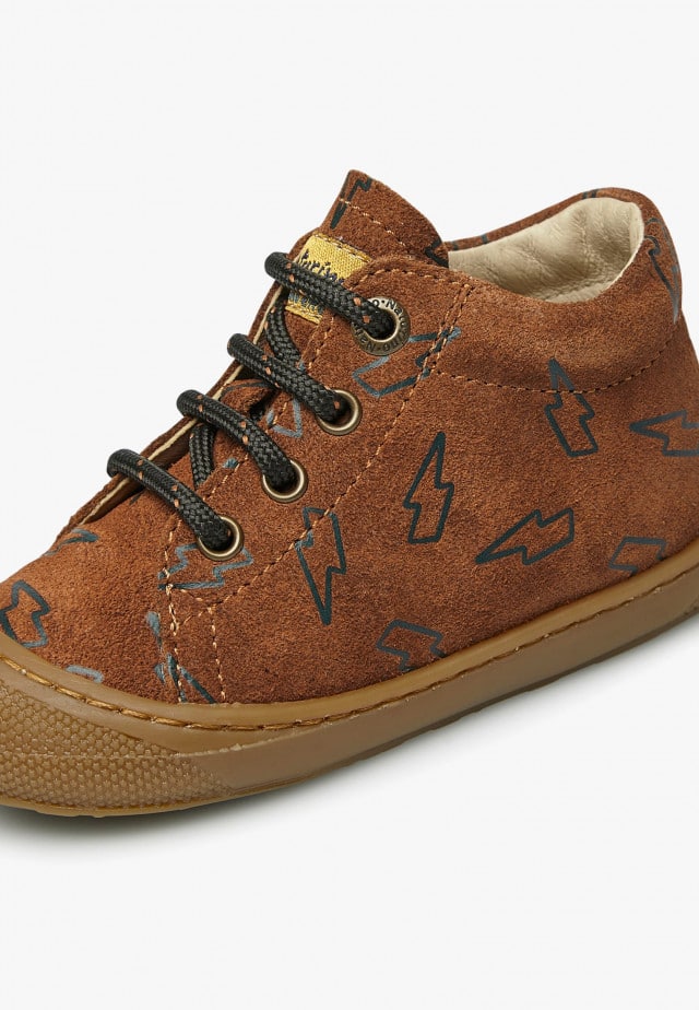 NATURINO COCOONLauflernschuhe aus Veloursleder, Orange