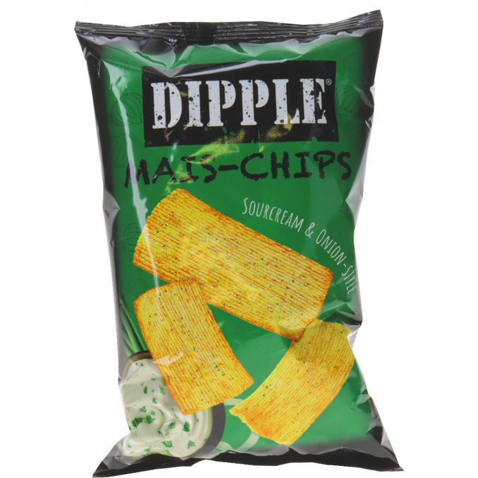 Mais-Chips Sour Cream & Onion, 90g von Dipple