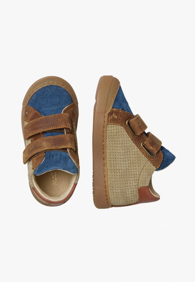 NATURINO LOVAN VLSneakers aus Leder und Veloursleder, Indigo-Grau