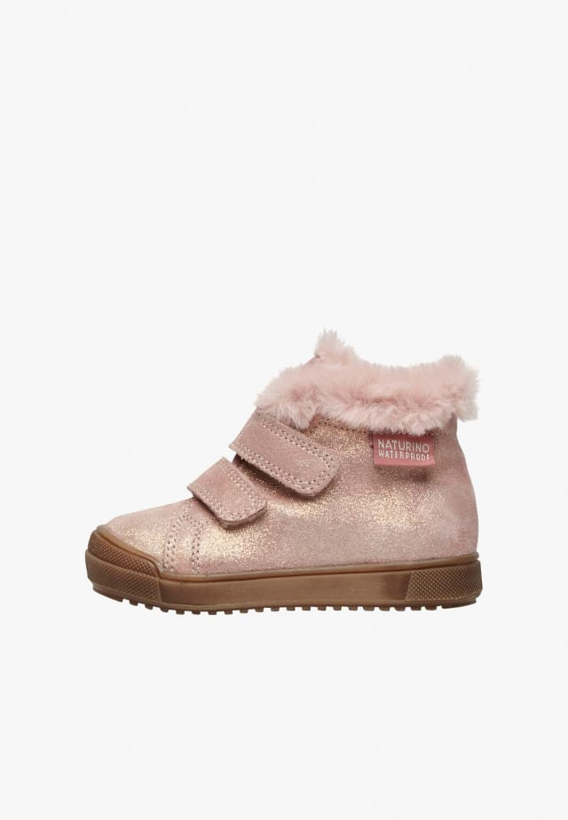 NATURINO DELLEN VLStiefel aus Veloursleder und Glitter, Flieder