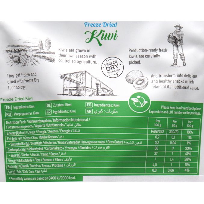 Gefriergetrocknete Kiwis, 20g von Pol's Freeze Fresh