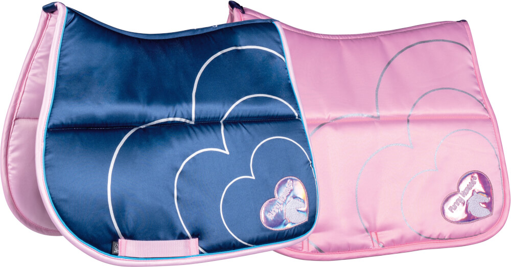 Wendeschabracke -Funny Horses Hearts- 2 in 1 rosa Shetty