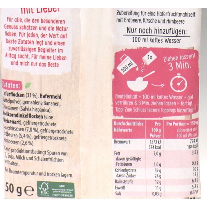 Smoothie Bowl Berry Bunch, 50g von Ruf