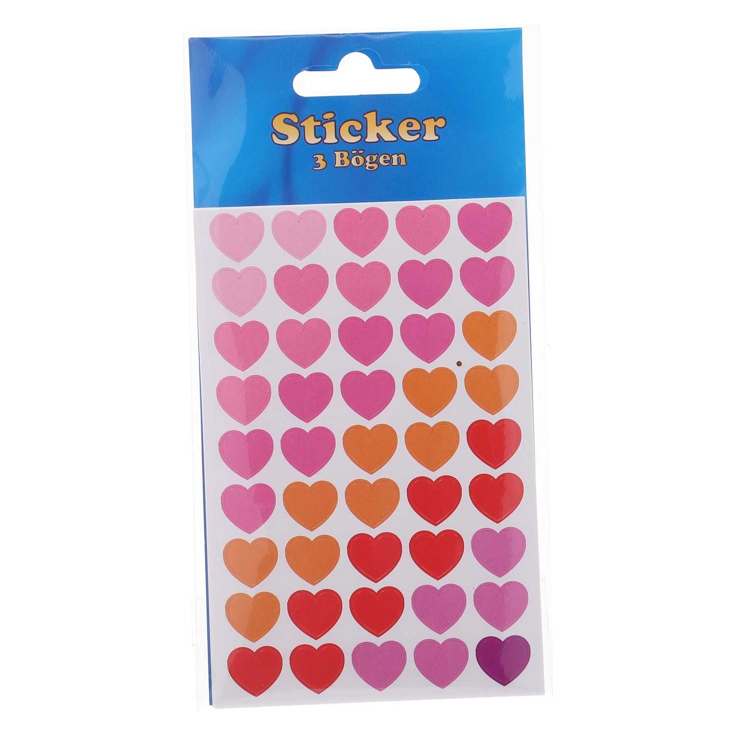 Sticker Love 8,5 x 16 cm 3 Blatt 6fach