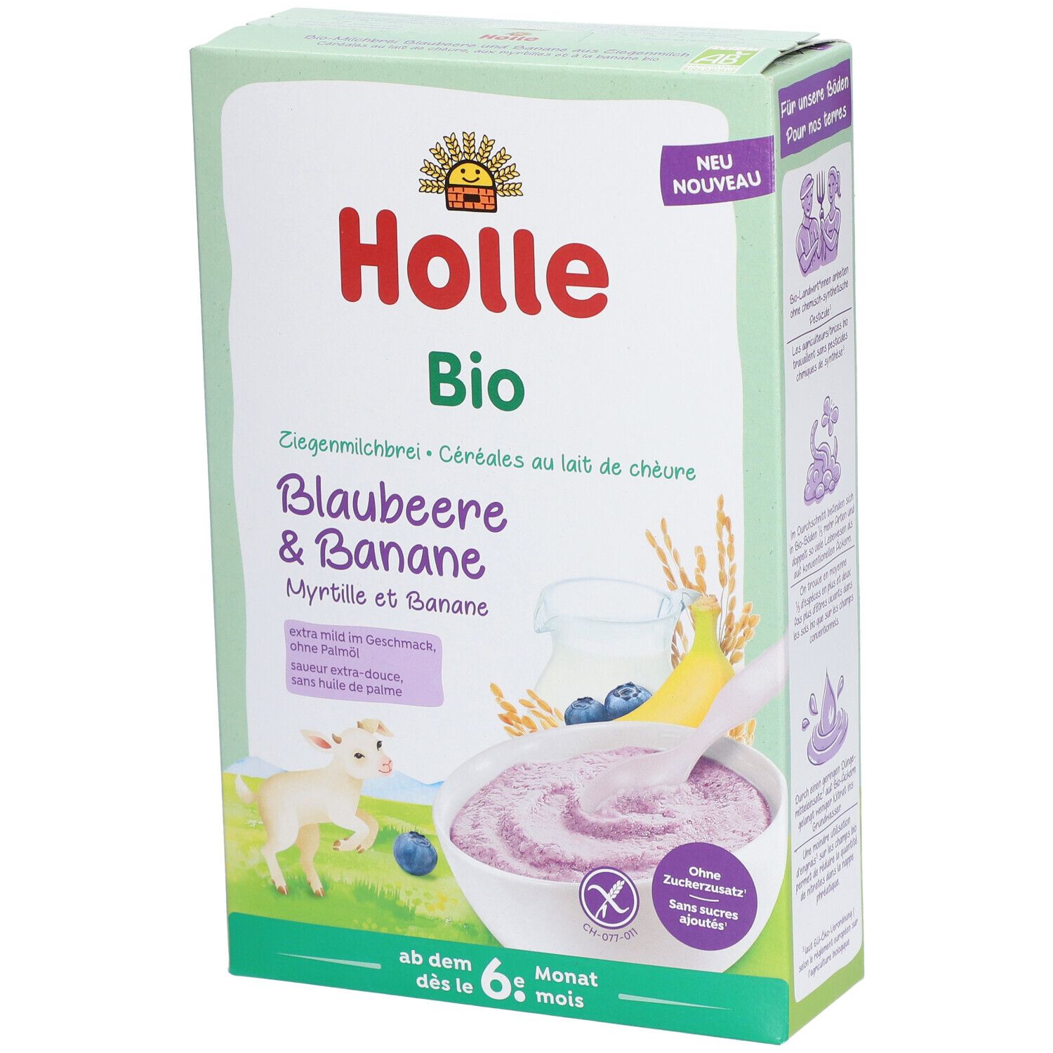 Holle Bio Milchbrei Blaubeere + Banane