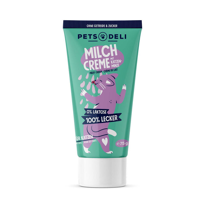 Katzensnack Milchcreme mit Katzenminze, 75g von Pets Deli