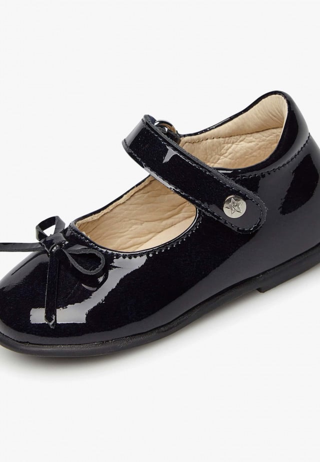 NATURINO BALLETBallerinas aus Lackleder mit Riemchen, Mitternachtsblau