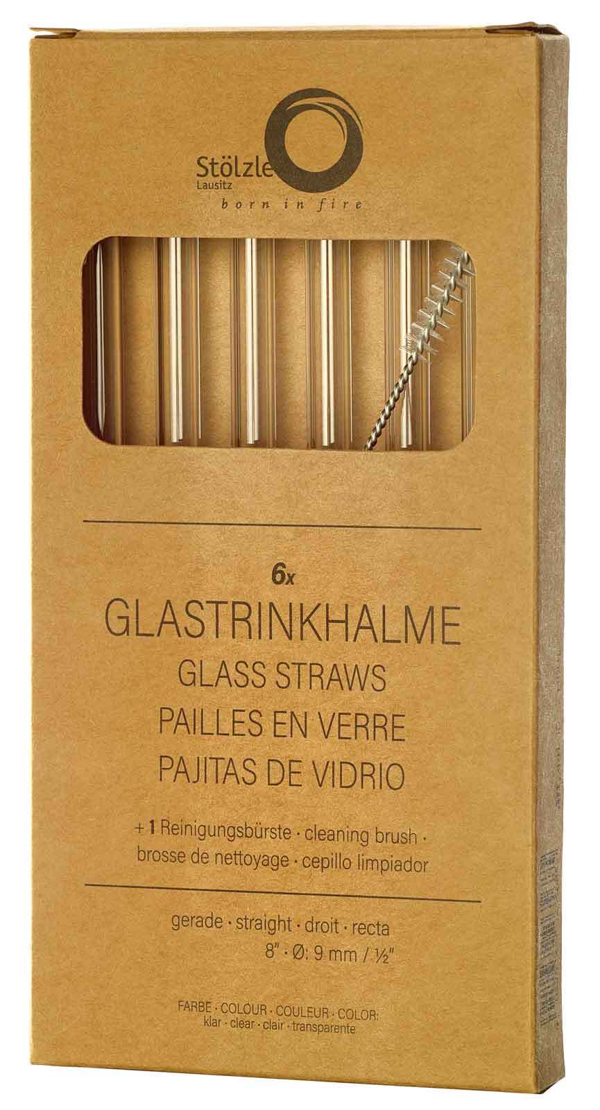 Stölzle Lausitz Glastrinkhalme Bar 15 cm 7er Set