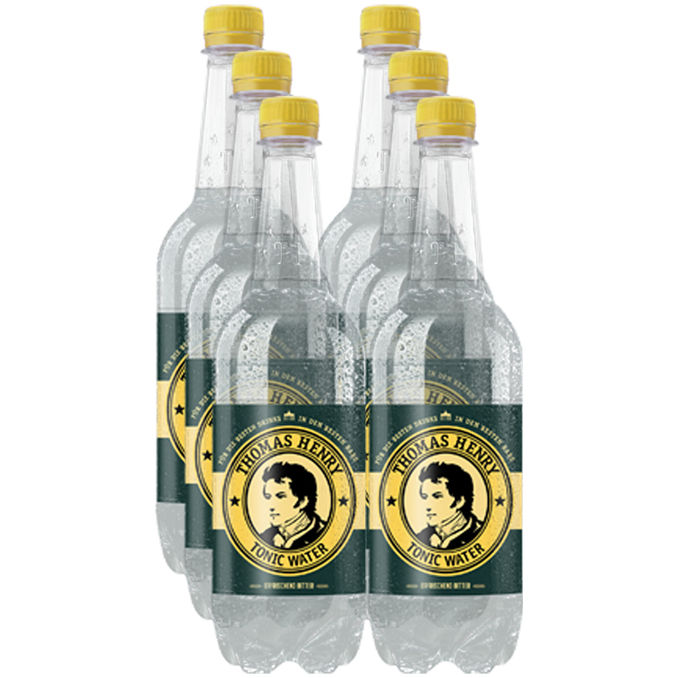 Tonic Water, 6er Pack (EINWEG) zzgl. Pfand, 6x 750ml von Thomas Henry