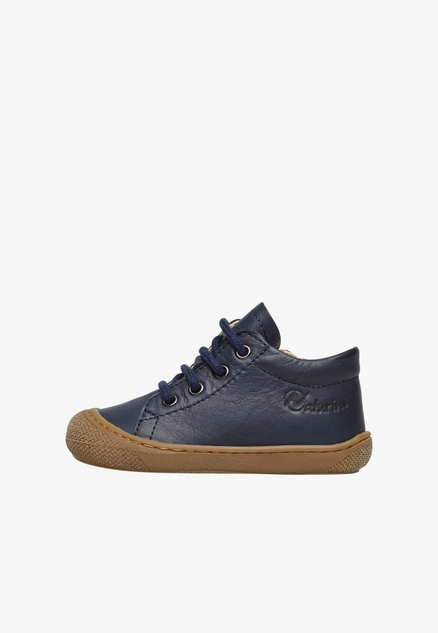 NATURINO COCOON ZIPLauflernschuhe aus Nappaleder mit Reißverschluss, Marineblau