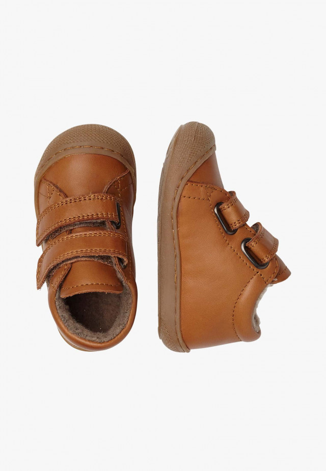 NATURINO COCOON VLLauflernschuhe aus Nappaleder mit Wollfutter, Cognac