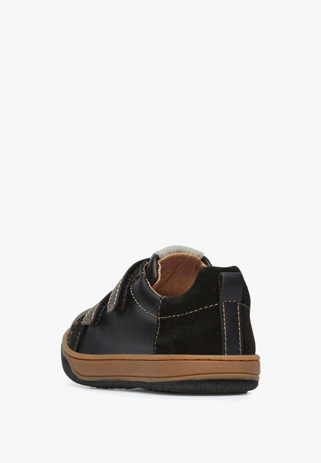 NATURINO CALEB VL.Sneakers aus Veloursleder und Leder, Schwarz