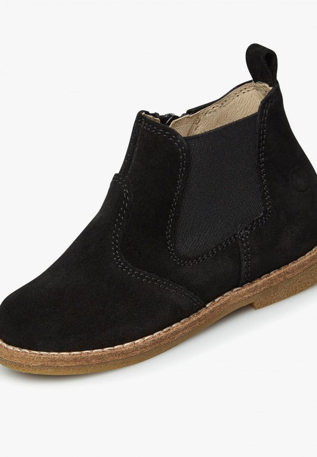 NATURINO ARTHURChelsea-Boots aus Veloursleder mit Reißverschluss, Schwarz
