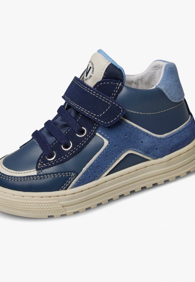NATURINO BAOB VL.Sneakers aus Leder und Veloursleder, Marineblau
