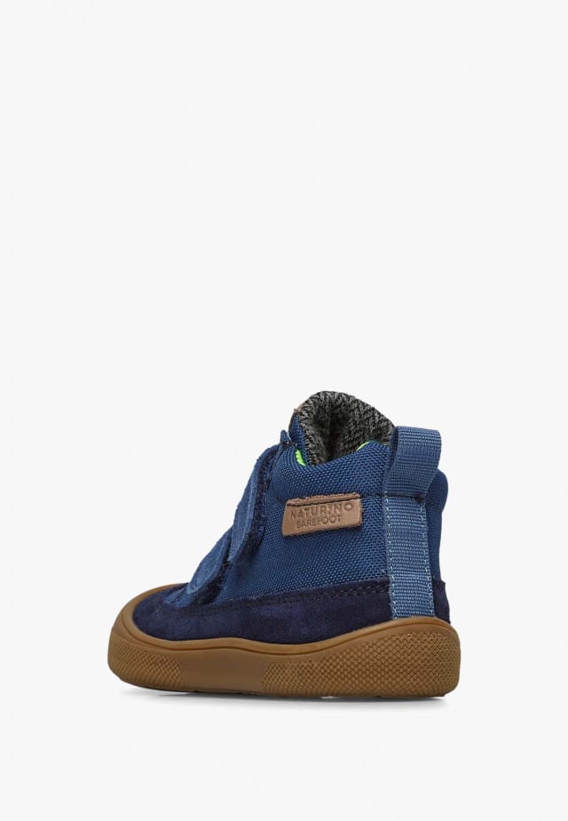 NATURINO NUPTY WPBarfuß hohe Sneakers aus Leder und Gewebe, Marineblau