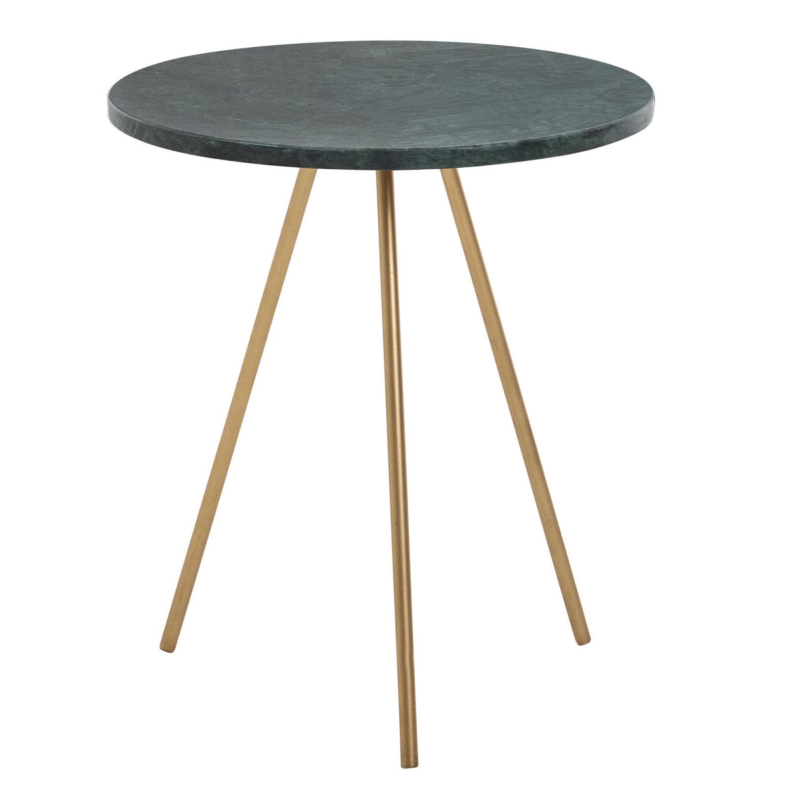 Beistelltisch - grün-gold - Marmor -Ø 38 cm